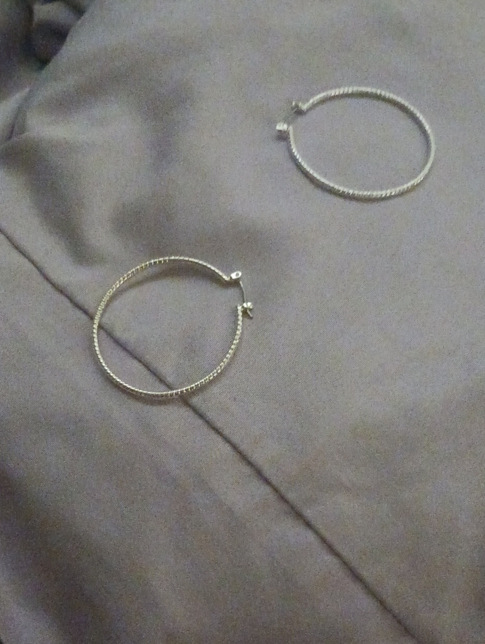 Classic Silver-Tone Textured Hoop Bracelet - Women's Jewelry